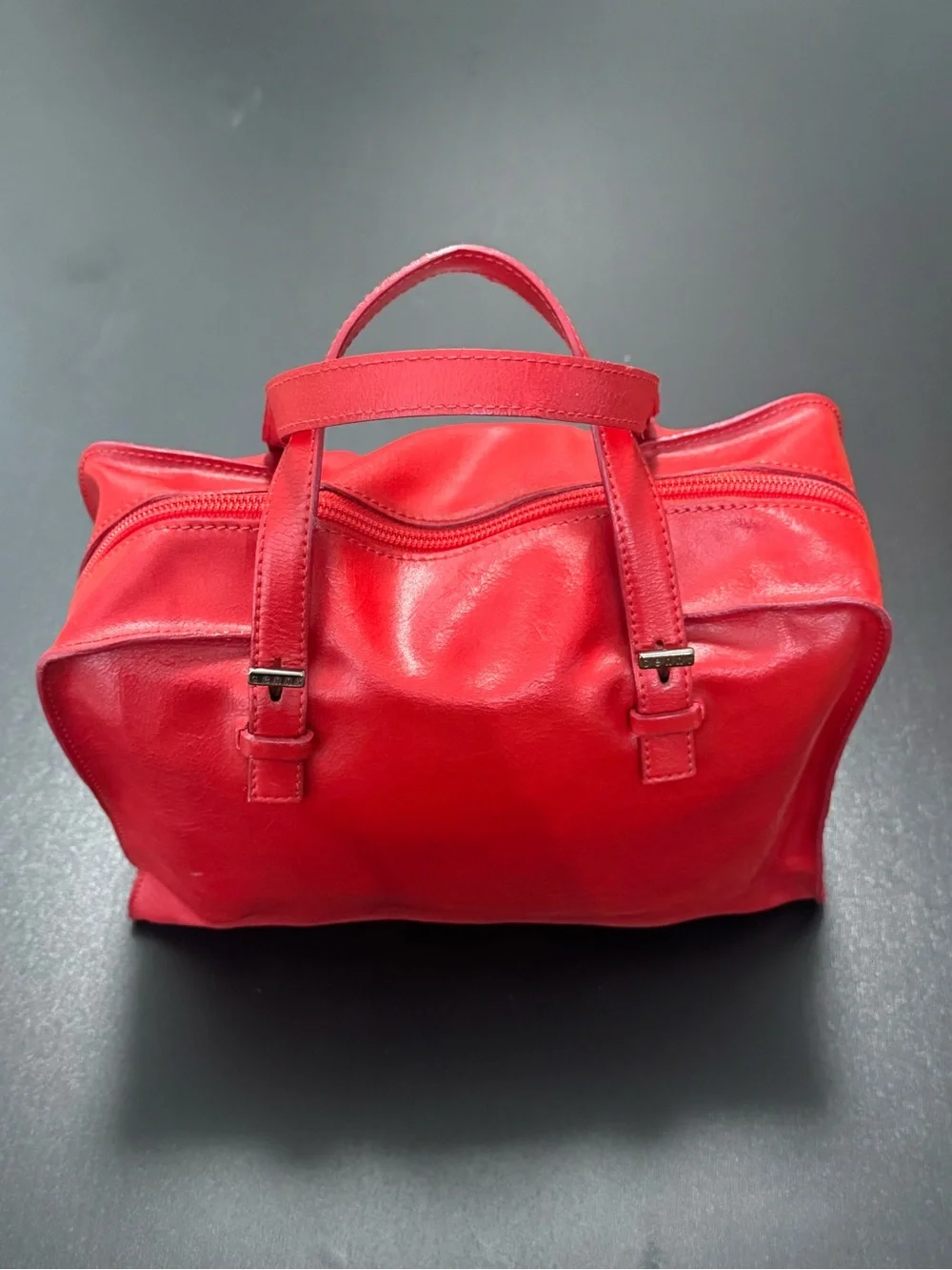 GENNY Made In Italy Red Leather Bag Purse